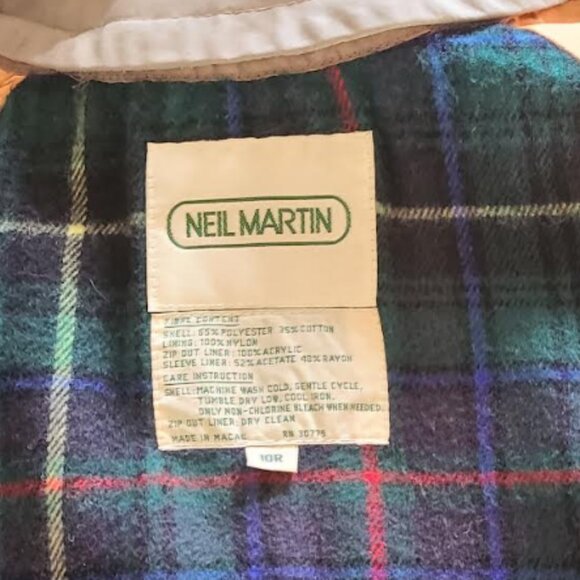 Rare VINTAGE retro 1980s NEIL MARTIN TRENCH COAT sm /med Women's /Unisex… - Picture 7 of 7